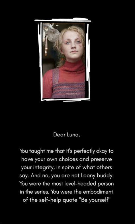 Luna is unique 🦋💫 in 2024 | Self help, Potterhead, Harry potter films