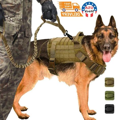 Tactical Police K9 Training Dog Harness Military Adjustable