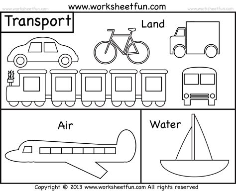 transportation sort air water or land perfect for preschool - 16 best ...