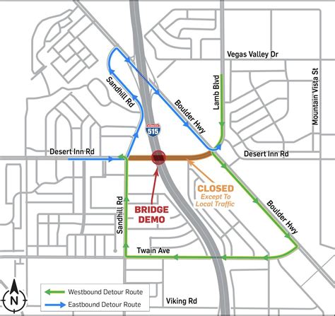 Demolition of U.S. 95 bridge over Desert Inn Road to begin next week ...