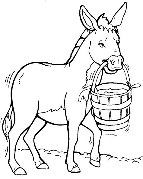 donkey-coloring pages 5 - Coloring Kids