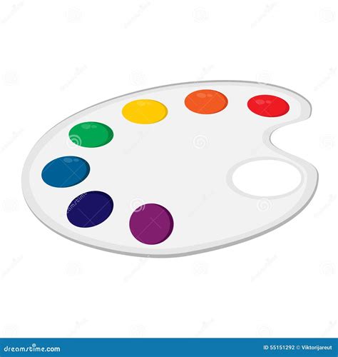 Art palette stock illustration. Illustration of green - 55151292