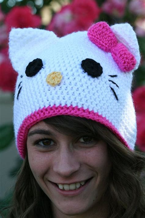 MyLittleCritterz.Etsy.com - Hello Kitty Cat Hat Hot Pink With Ears and ...