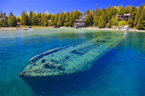 Lake Huron shipwreck. : r/pics