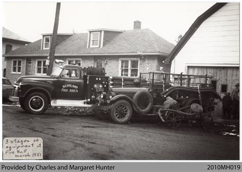 Three Eras of Scotland Fire Department Equipment, Scotland, Ontario ...