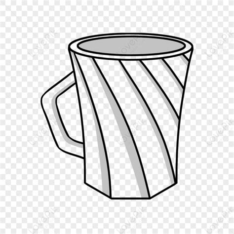 Cartoon Black And White Mug Clipart,white Mugs,line Draft PNG Free Download And Clipart Image ...