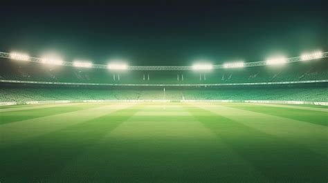 Premium AI Image | Cricket stadium in lights and flashes Generative ai