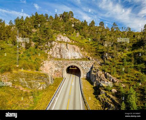 Aerial photo of a tunnel in Norway Stock Photo - Alamy