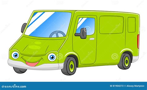 Cartoon van stock vector. Illustration of cargo, delivery - 81904272