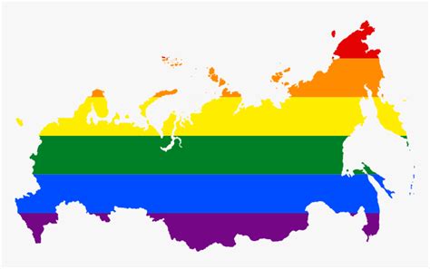 Russia Lgbt Flag Map, HD Png Download - kindpng