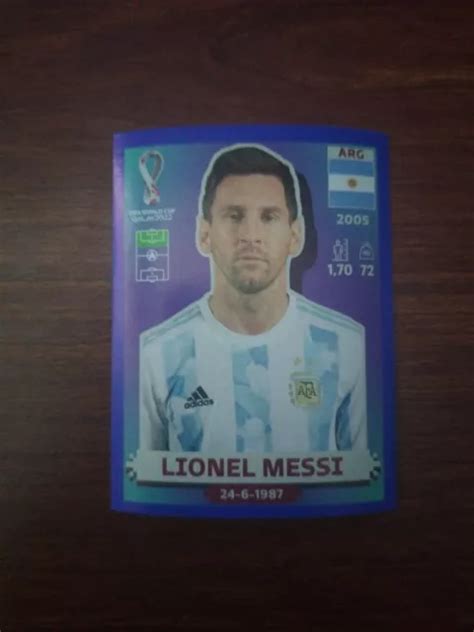 2022 PANINI FIFA World Cup Qatar LIONEL MESSI Sticker Blue Parallel #ARG20 $22.00 - PicClick