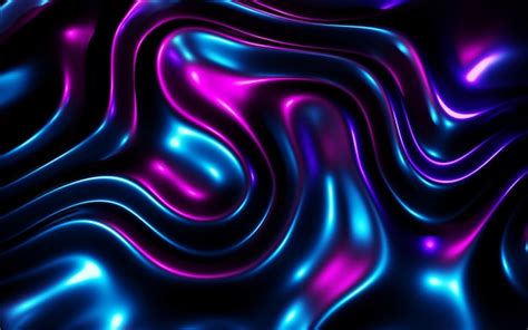 Premium Photo | Abstract neon geometric background Wavy gradient liquid or folds silk fabric ...