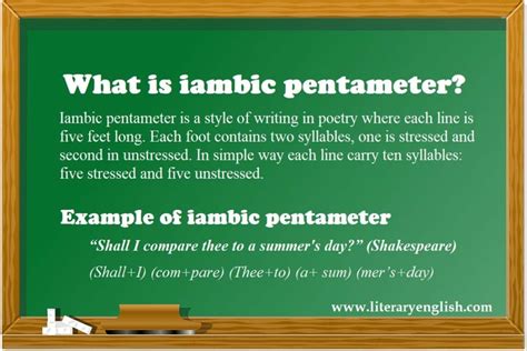 What is an Iambic Pentameter? - Literary English