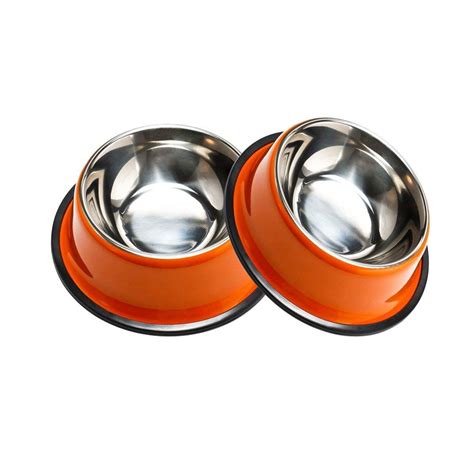 PETCEE Stainless Steel Dog Bowls with AntiSlip Rubber Base for Pet Food ...