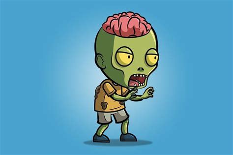 Exposed Brain Zombie Graphics **Exposed Brain Zombie.A set of character ...