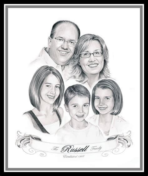 Drawn By Debbie: Drawing Large Family Portraits