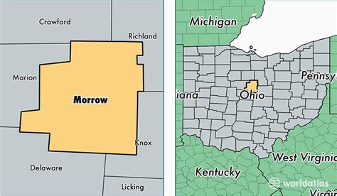 Map Of Morrow County Ohio | secretmuseum