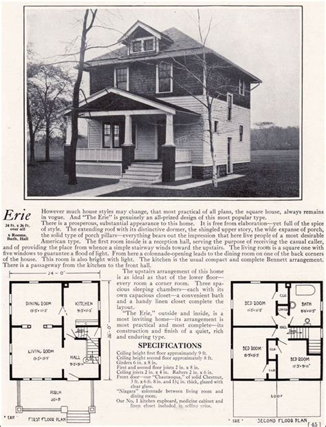 1922 Bennett Homes - The Erie - American Foursquare - Residential Architecture | Four square ...