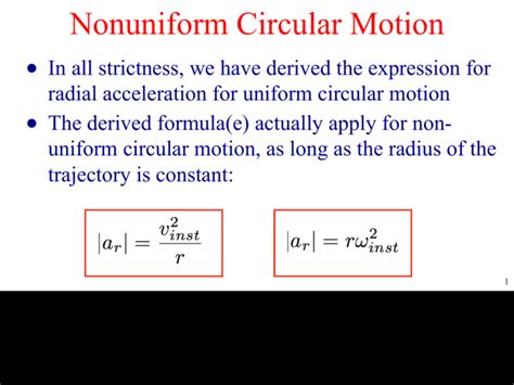 Nonuniform Circular Motion