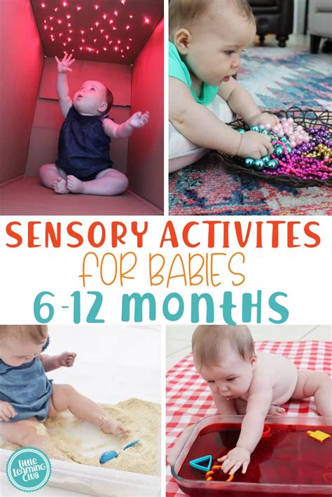 Sensory Activities 6-12 Months - Little Learning Club | Baby sensory ...