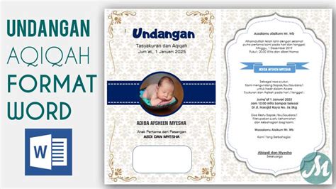 10+ Contoh Undangan Aqiqah Format Word Siap Edit - Massiswo.Com