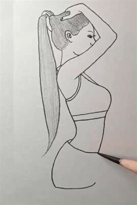 Easy girl drawing – things to draw when bored – Graffiti World