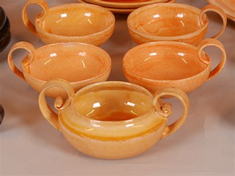 Vintage Ceramic Tea Set by Herman A. Kähler for sale at Pamono