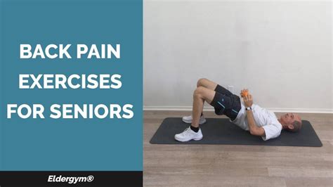 Back Pain Exercises for Seniors, exercises for the elderly, low back strengthening, strength ...