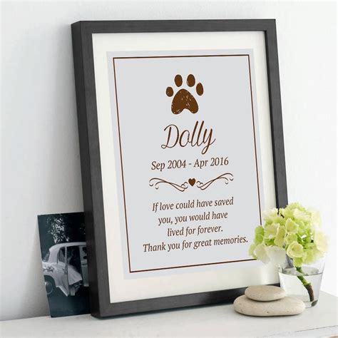 Custom Pet Memorial With Quote Dog Memorial Digital Print - Etsy Australia