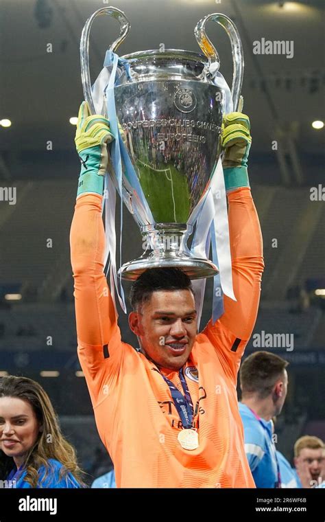 Istanbul, Turkey. 10th June, 2023. Ederson of Manchester City celebrates the victory of UEFA ...