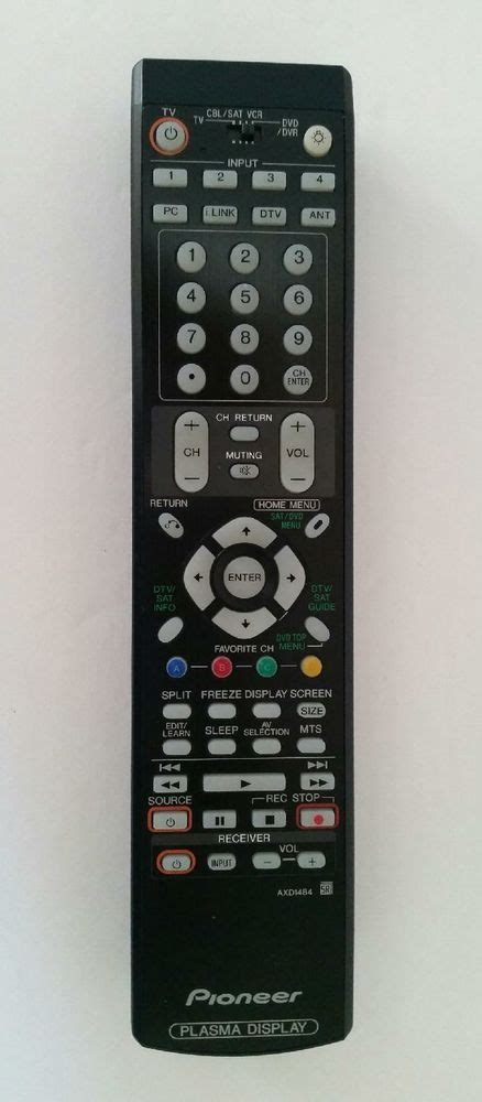 Genuine Pioneer Remote Control Model AXD1484 Plasma Display Tested ...