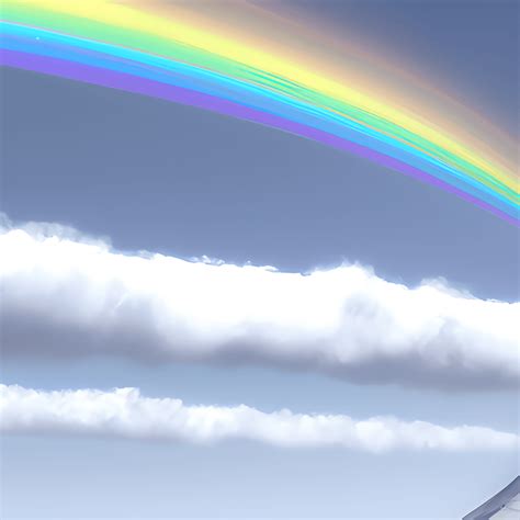 Beautiful Clouds in the Sky with a Rainbow · Creative Fabrica