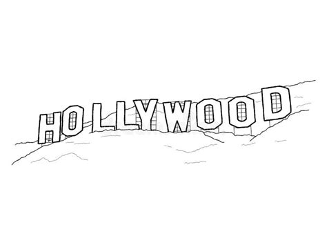 Hollywood Sign Cartoon