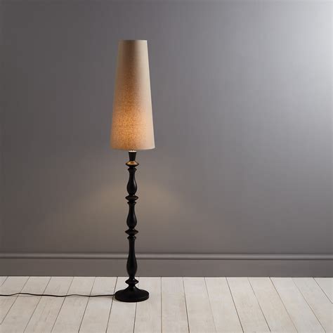 Turned Wooden Floor Lamp | Dunelm