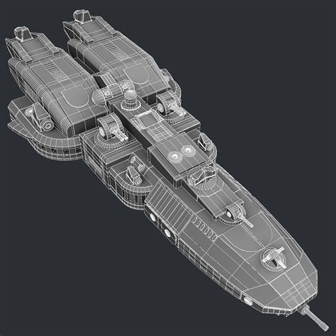 Space Battleship 3D Model $19 - .unknown .fbx .ma .obj .stl - Free3D