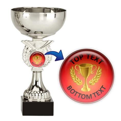 Silver Cup Trophy - Red/Gold Cup Design Award