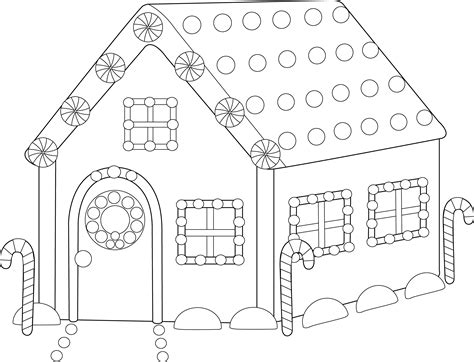 gingerbread house coloring pages printable coloring activity game - gingerbread house coloring ...