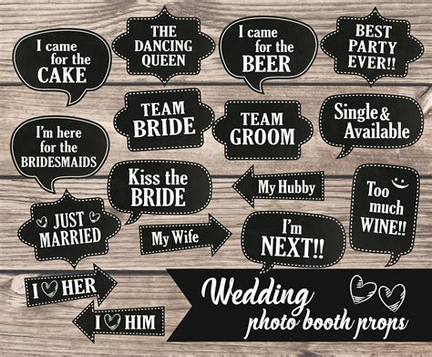 Wedding Photo Booth Props, Booth Wedding, Party Photo Booth, Wedding ...