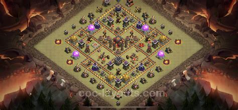 Die Max War Base RH10 + Link, Hybrid - COC Kriegsbase Rathaus Level 10 - CW / CK Base 2023 ...