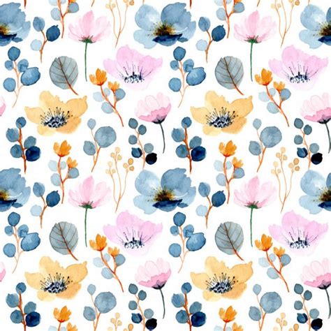 Premium Vector | Beautiful floral watercolor seamless pattern | Floral ...