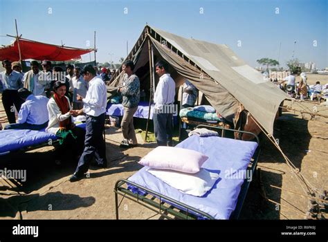 Relief camp after earthquake, Ahmedabad, Gujarat, India Stock Photo - Alamy