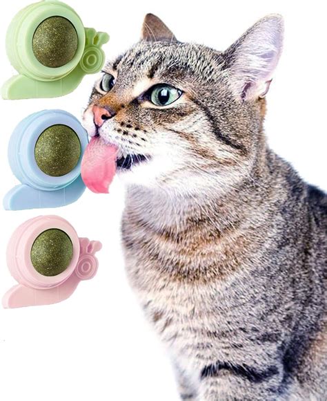 CHALKART Catnip Wall Ball Toys, Edible Kitty Toys for Cats Lick, Safe ...