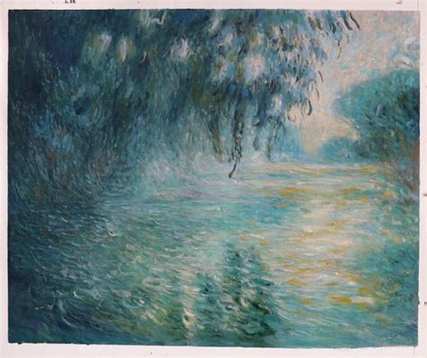 Morning on the Seine in the Rain Claude Monet hand-painted | Etsy