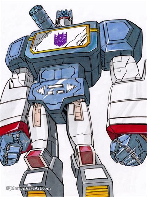 Soundwave Transformers Full Color Drawing Print