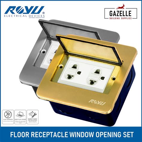 Royu Square Floor Outlet Receptacle Window Opening Duplex Universal ...