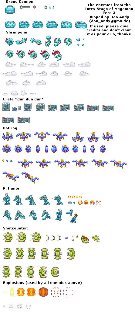 The Spriters Resource - Full Sheet View - Mega Man Zero 3 ...