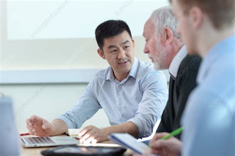 Scientists discussing pharmaceutical science project - Stock Image - F024/1064 - Science Photo ...