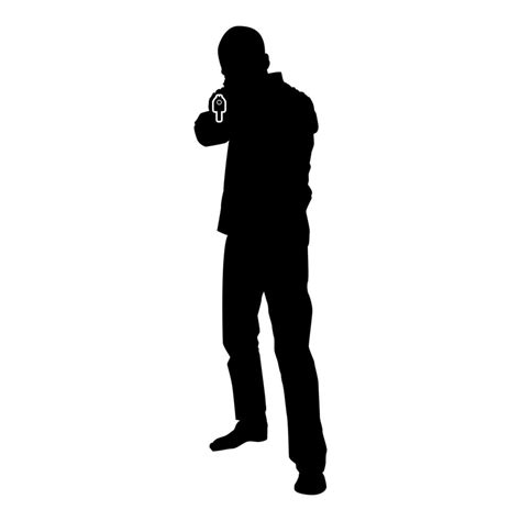 Man with gun silhouette criminal person concept 5160163 Vector Art at Vecteezy