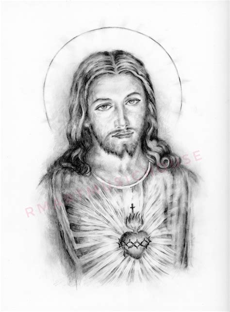 Jesus Christ Drawing In Pencil