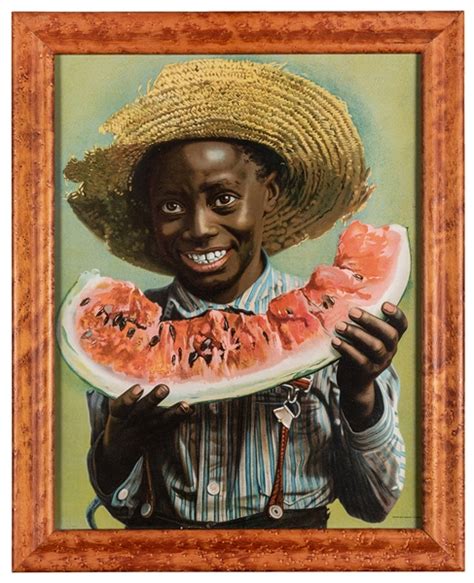 Lot Detail - Young Boy Eating Watermelon Advertisement.